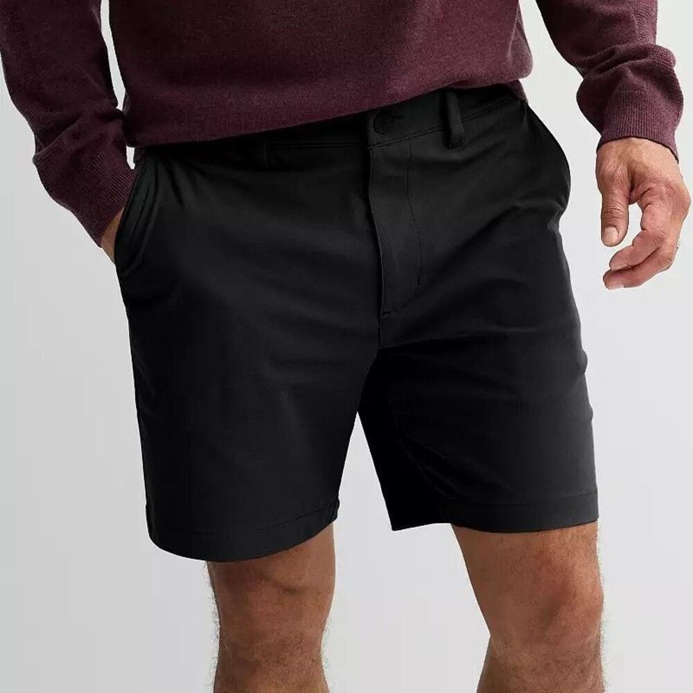 FLX Premium Shorts Mens 38 Black Comfort Waist Golf 4 Way Stretch NEW